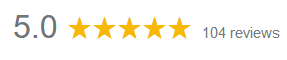 104 Five Star Reviews on Google