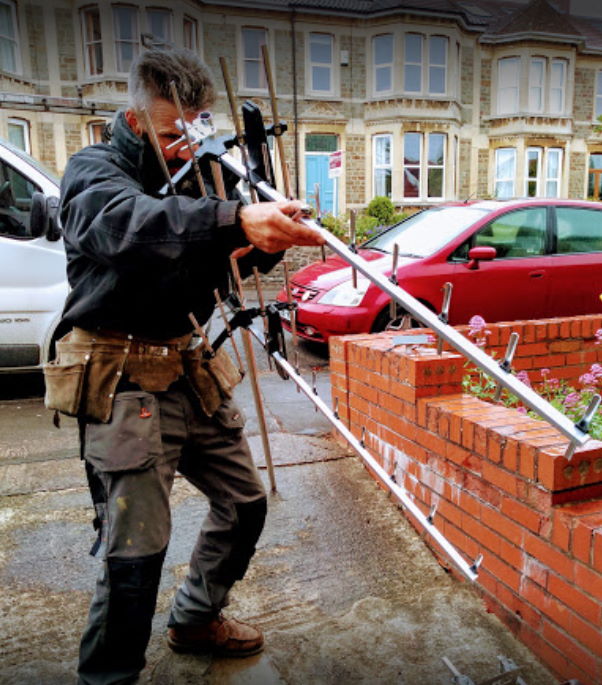 Steve Parker carrying a new Aerial for Installation in Bristol